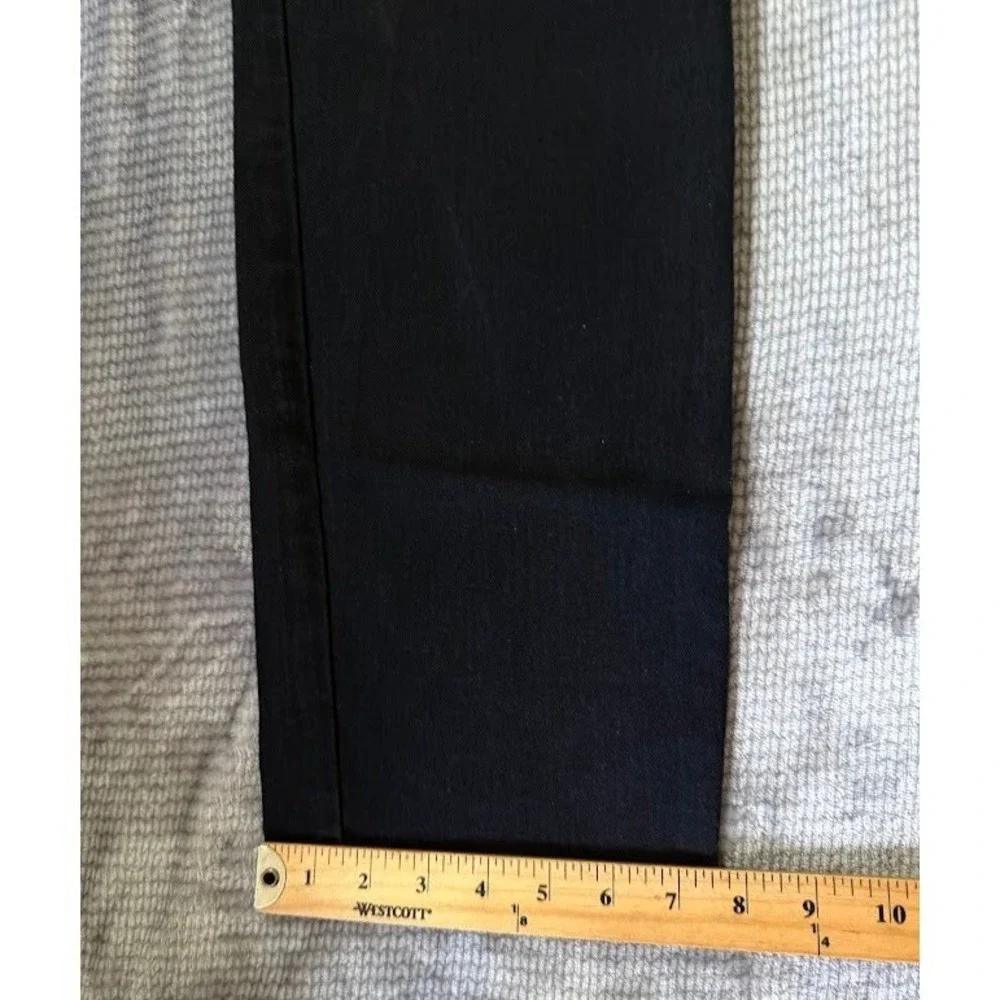 True Religion Men World Tour Straight No Flap Black Jeans Horseshoe Stitch 38X31